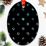 Noice, Dark, Gamer, Games, Gaming, Logo Ornament (Oval)