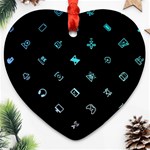 Noice, Dark, Gamer, Games, Gaming, Logo Ornament (Heart)