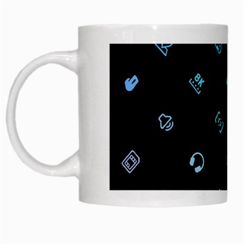 Noice, Dark, Gamer, Games, Gaming, Logo White Mug from ArtsNow.com Left