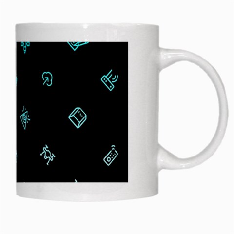 Noice, Dark, Gamer, Games, Gaming, Logo White Mug from ArtsNow.com Right