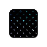 Noice, Dark, Gamer, Games, Gaming, Logo Rubber Coaster (Square)