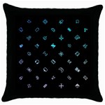 Noice, Dark, Gamer, Games, Gaming, Logo Throw Pillow Case (Black)