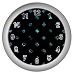 Noice, Dark, Gamer, Games, Gaming, Logo Wall Clock (Silver)