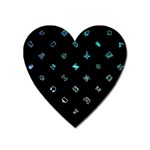 Noice, Dark, Gamer, Games, Gaming, Logo Heart Magnet