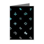 Noice, Dark, Gamer, Games, Gaming, Logo Mini Greeting Card