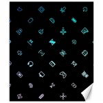 Noice, Dark, Gamer, Games, Gaming, Logo Canvas 8  x 10 