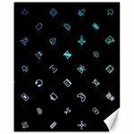 Noice, Dark, Gamer, Games, Gaming, Logo Canvas 16  x 20 