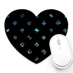 Noice, Dark, Gamer, Games, Gaming, Logo Heart Mousepad