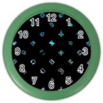 Noice, Dark, Gamer, Games, Gaming, Logo Color Wall Clock