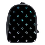 Noice, Dark, Gamer, Games, Gaming, Logo School Bag (Large)