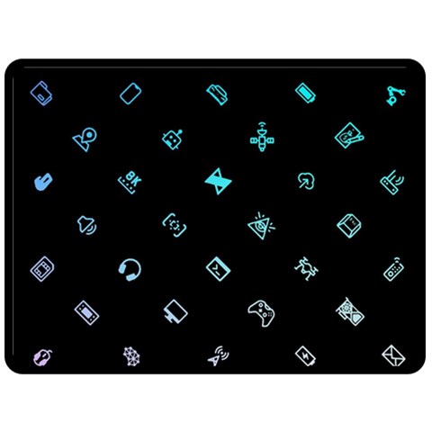 Noice, Dark, Gamer, Games, Gaming, Logo Fleece Blanket (Large) from ArtsNow.com 80 x60  Blanket Front