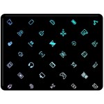 Noice, Dark, Gamer, Games, Gaming, Logo Fleece Blanket (Large)