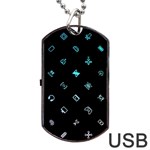 Noice, Dark, Gamer, Games, Gaming, Logo Dog Tag USB Flash (One Side)