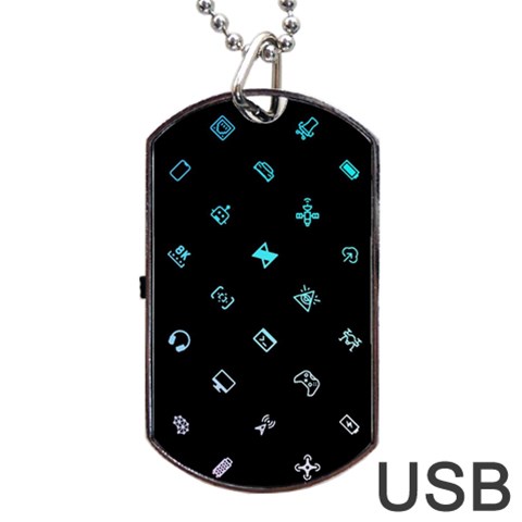 Noice, Dark, Gamer, Games, Gaming, Logo Dog Tag USB Flash (Two Sides) from ArtsNow.com Front