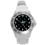 Noice, Dark, Gamer, Games, Gaming, Logo Round Plastic Sport Watch (L)