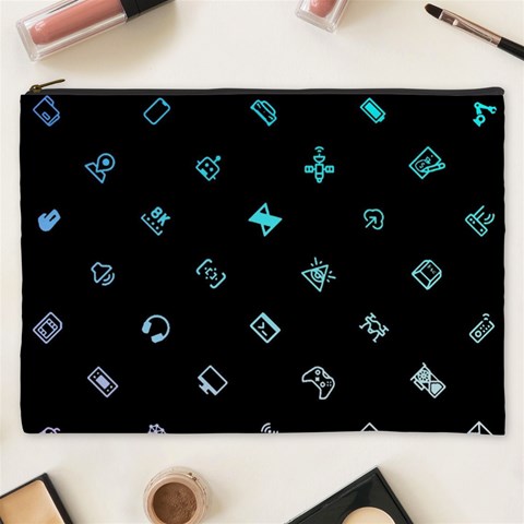 Noice, Dark, Gamer, Games, Gaming, Logo Cosmetic Bag (XXXL) from ArtsNow.com Front