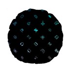 Noice, Dark, Gamer, Games, Gaming, Logo Standard 15  Premium Round Cushions