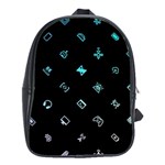 Noice, Dark, Gamer, Games, Gaming, Logo School Bag (XL)