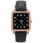 Noice, Dark, Gamer, Games, Gaming, Logo Rose Gold Leather Watch 