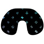 Noice, Dark, Gamer, Games, Gaming, Logo Travel Neck Pillow