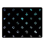 Noice, Dark, Gamer, Games, Gaming, Logo Two Sides Fleece Blanket (Small)