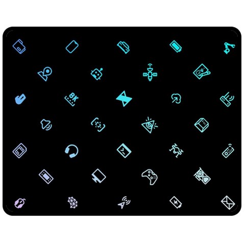 Noice, Dark, Gamer, Games, Gaming, Logo Two Sides Fleece Blanket (Medium) from ArtsNow.com 58.8 x47.4  Blanket Back