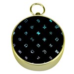 Noice, Dark, Gamer, Games, Gaming, Logo Gold Compasses