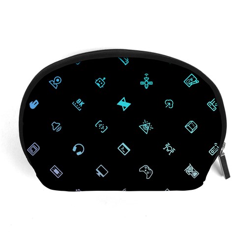 Noice, Dark, Gamer, Games, Gaming, Logo Accessory Pouch (Large) from ArtsNow.com Front