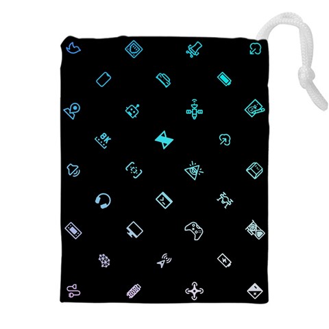 Noice, Dark, Gamer, Games, Gaming, Logo Drawstring Pouch (4XL) from ArtsNow.com Front