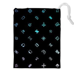 Noice, Dark, Gamer, Games, Gaming, Logo Drawstring Pouch (4XL) from ArtsNow.com Front