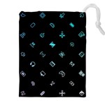 Noice, Dark, Gamer, Games, Gaming, Logo Drawstring Pouch (4XL)