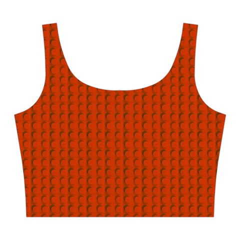 Orange Lego Texture Macro, Orange Dots Background Midi Sleeveless Dress from ArtsNow.com Top Front