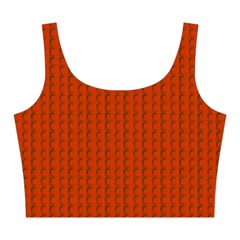 Orange Lego Texture Macro, Orange Dots Background Midi Sleeveless Dress from ArtsNow.com Top Front