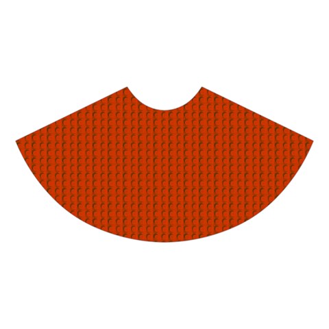 Orange Lego Texture Macro, Orange Dots Background Midi Sleeveless Dress from ArtsNow.com Skirt Front