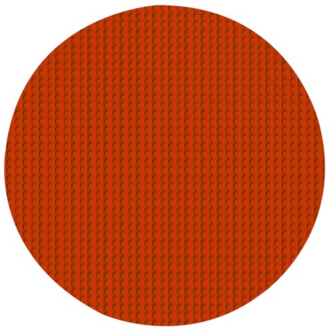 Orange Lego Texture Macro, Orange Dots Background Wooden Bottle Opener (Round) from ArtsNow.com Front