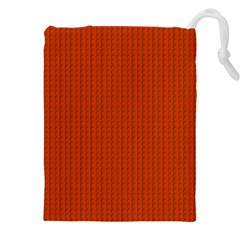 Orange Lego Texture Macro, Orange Dots Background Drawstring Pouch (4XL) from ArtsNow.com Front