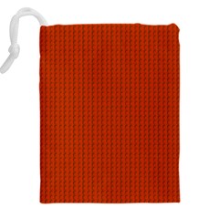 Orange Lego Texture Macro, Orange Dots Background Drawstring Pouch (4XL) from ArtsNow.com Back