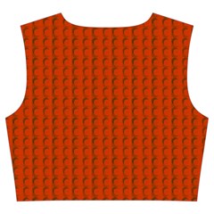 Orange Lego Texture Macro, Orange Dots Background Trumpet Sleeve Cropped Top from ArtsNow.com Back