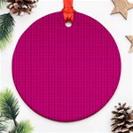 Purple Lego Texture Macro, Purple Dots Background Ornament (Round)