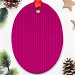 Purple Lego Texture Macro, Purple Dots Background Ornament (Oval)