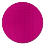 Purple Lego Texture Macro, Purple Dots Background Magnet 5  (Round)