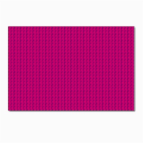 Purple Lego Texture Macro, Purple Dots Background Postcard 4 x 6  (Pkg of 10) from ArtsNow.com Front