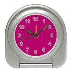 Purple Lego Texture Macro, Purple Dots Background Travel Alarm Clock