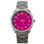 Purple Lego Texture Macro, Purple Dots Background Sport Metal Watch