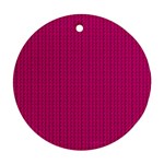 Purple Lego Texture Macro, Purple Dots Background Round Ornament (Two Sides)