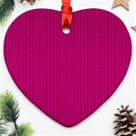 Purple Lego Texture Macro, Purple Dots Background Heart Ornament (Two Sides)