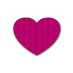 Purple Lego Texture Macro, Purple Dots Background Rubber Coaster (Heart)