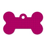 Purple Lego Texture Macro, Purple Dots Background Dog Tag Bone (One Side)