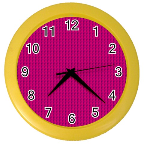 Purple Lego Texture Macro, Purple Dots Background Color Wall Clock from ArtsNow.com Front