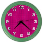 Purple Lego Texture Macro, Purple Dots Background Color Wall Clock